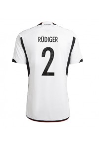 Tyskland Antonio Rudiger #2 Fotballdrakt Hjemme Klær VM 2022 Korte ermer